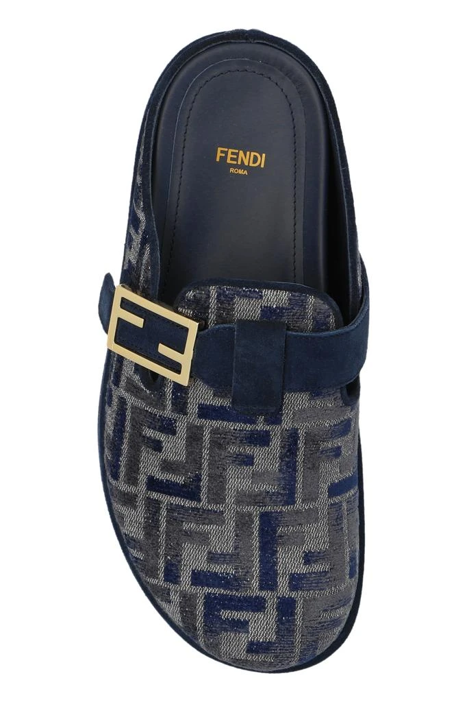 Fendi Slides with monogram and velvet finish 6