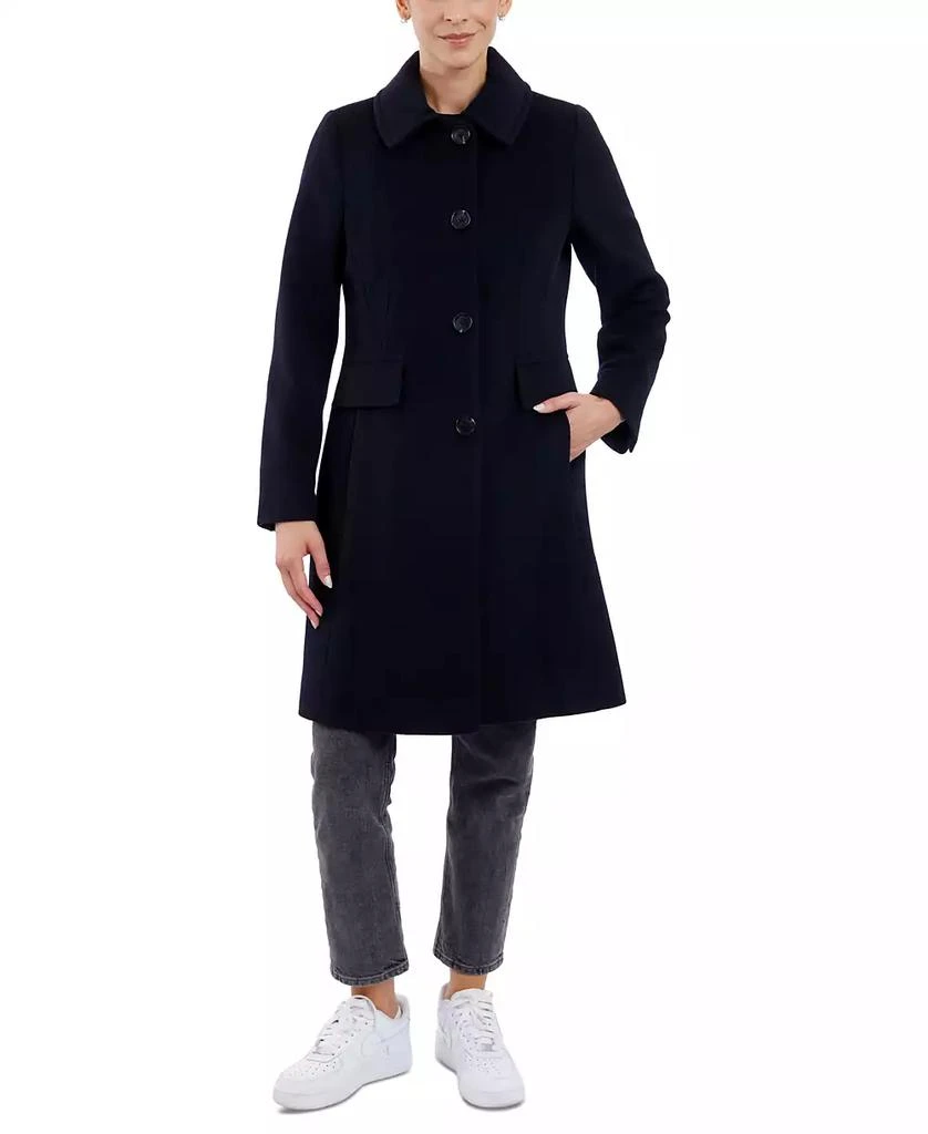 Anne Klein Women's Collared Button-Front Walker Coat 1