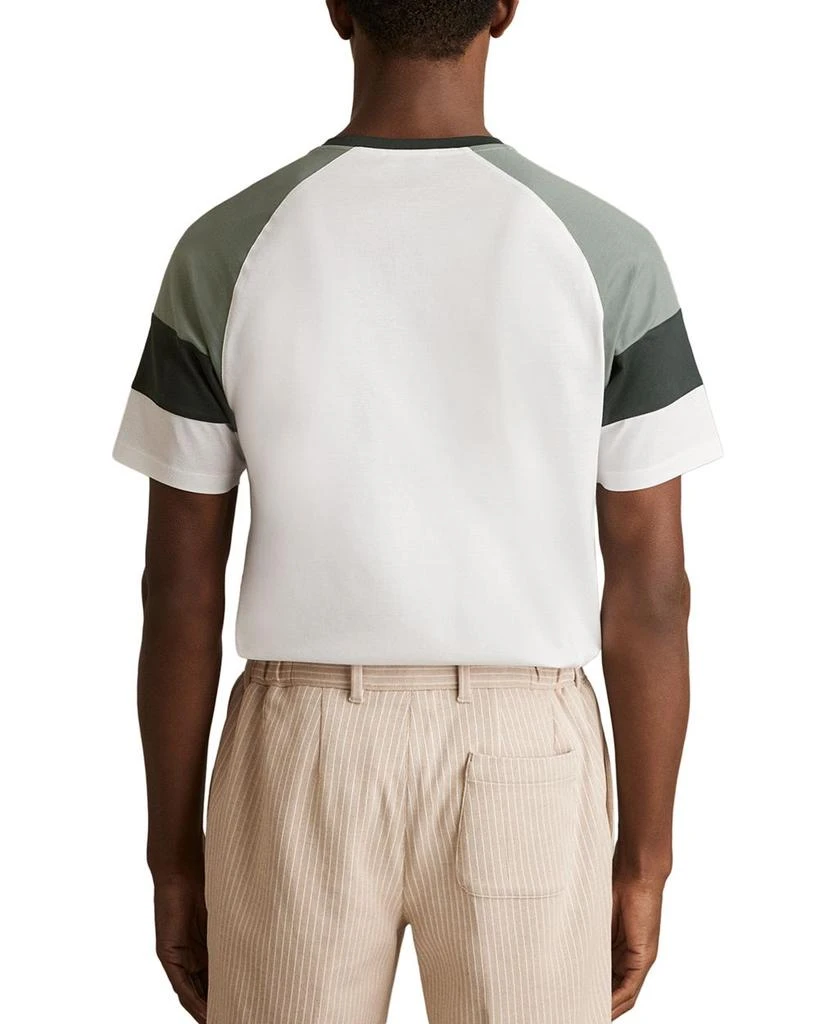 REISS Adan Short Sleeved Mercerised Color Block Crewneck Tee 3