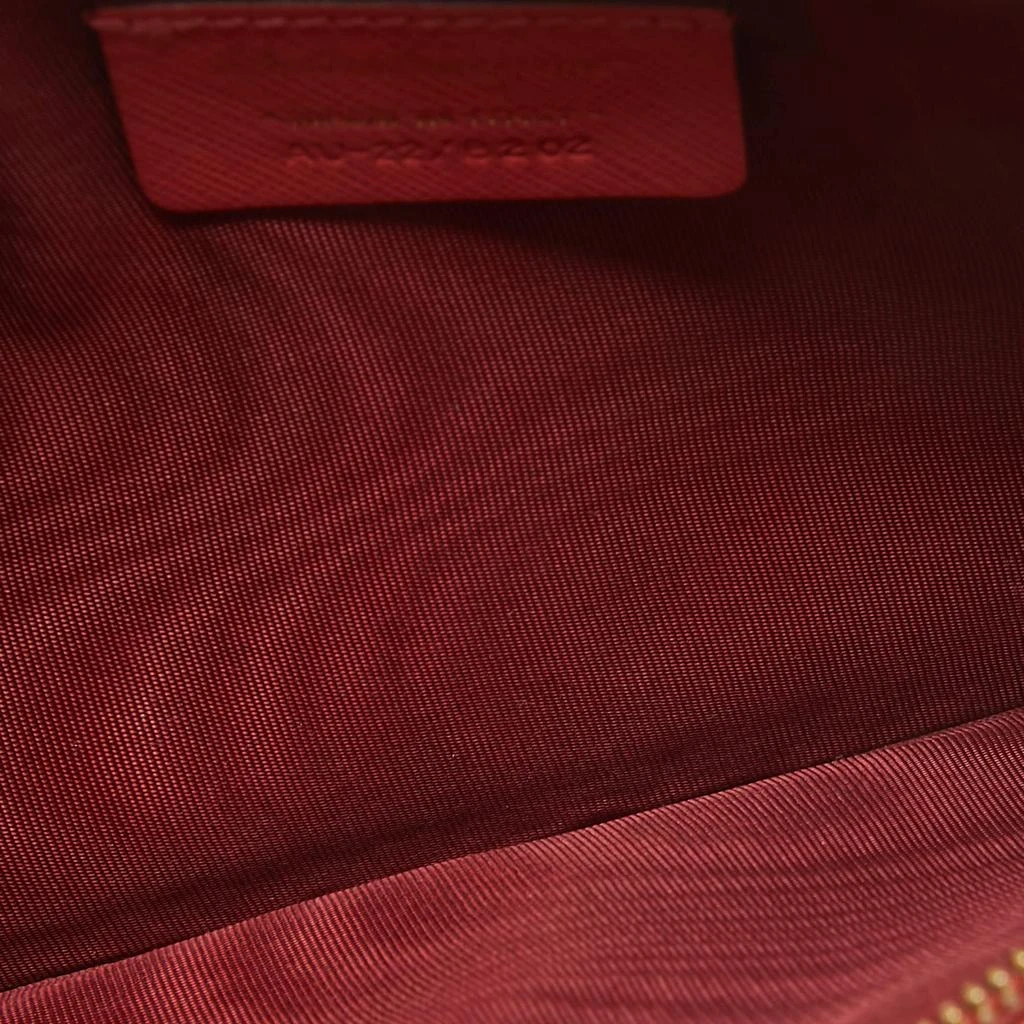 Salvatore Ferragamo Salvatore Ferragamo Orange Leather Gancini Wristlet Clutch 7