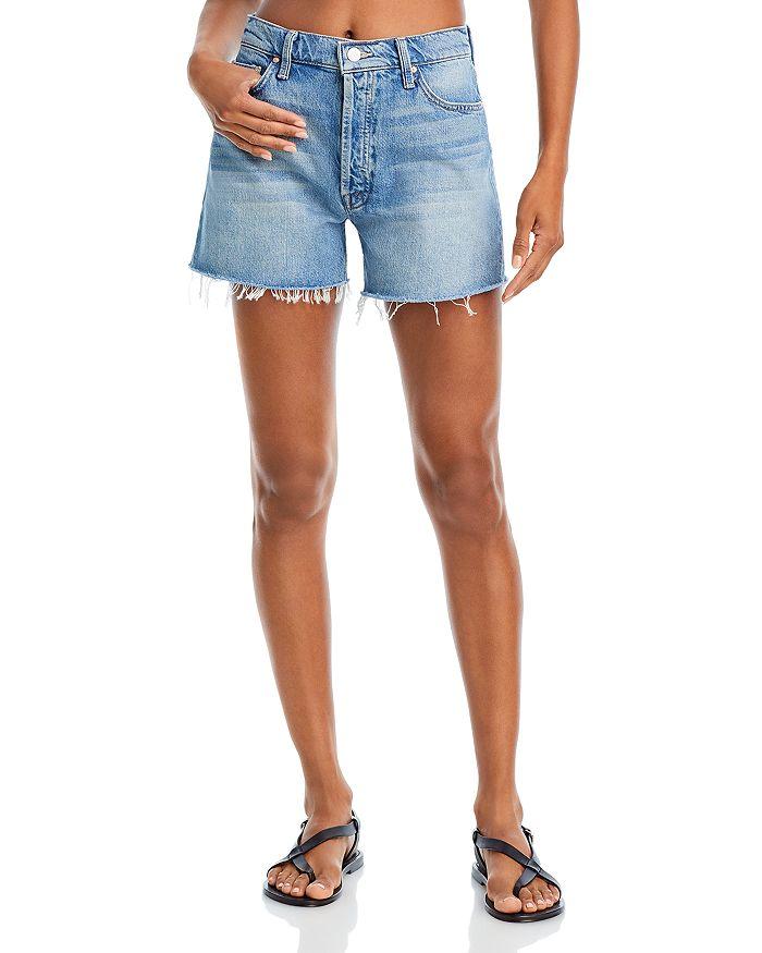 MOTHER The Skipper High Rise Cut Off Shorts in Leap at the Chance