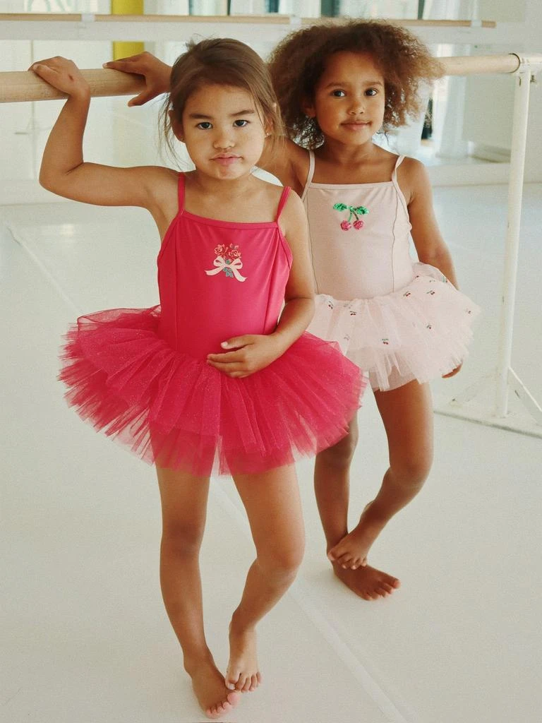 Konges Slojd Girls Marina Ballerina Dress in Red 2