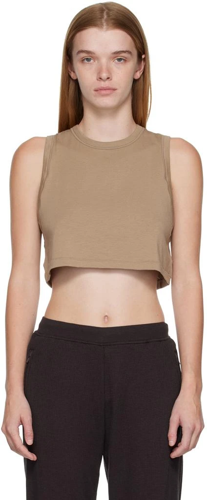 SKIMS Beige SKIMS Boyfriend Sleep Crop Tank Top 1