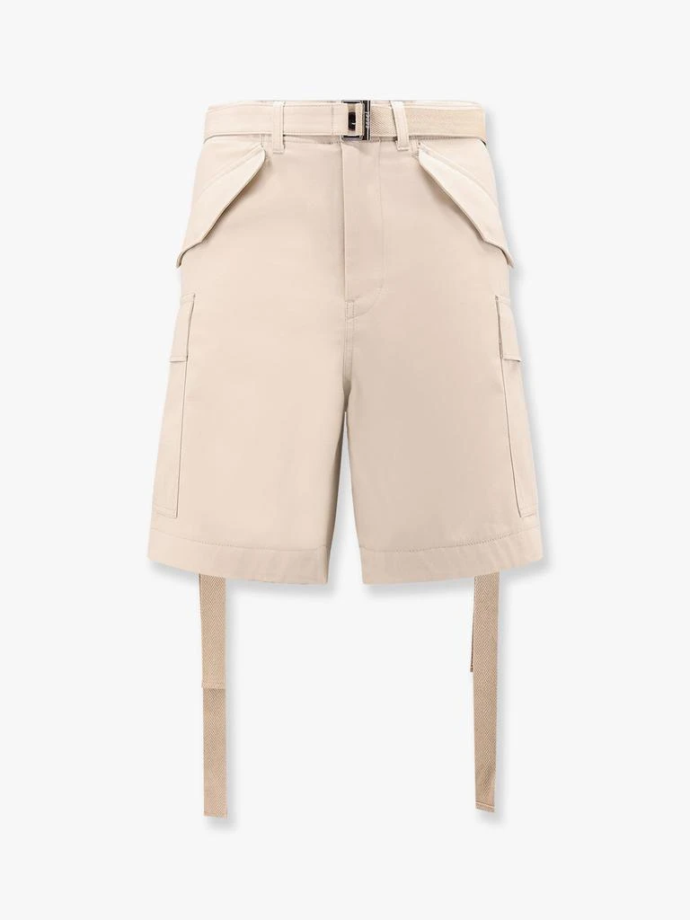 Sacai Cotton bermuda shorts with cupro lining 1