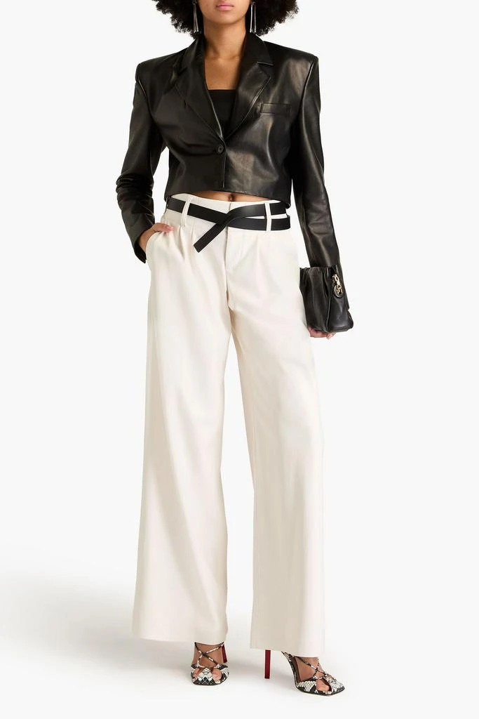 Alice + Olivia Anders faux leather wide-leg pants 2