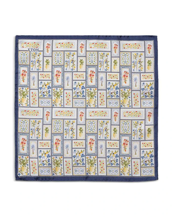 Eton Patchwork Panama Silk Pocket Square