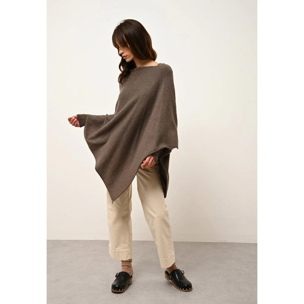Just Cashmere Just Cashmere - Poncho Meredith - 100% Cachemire 2 Fils - Taupe Chiné - Femme 1