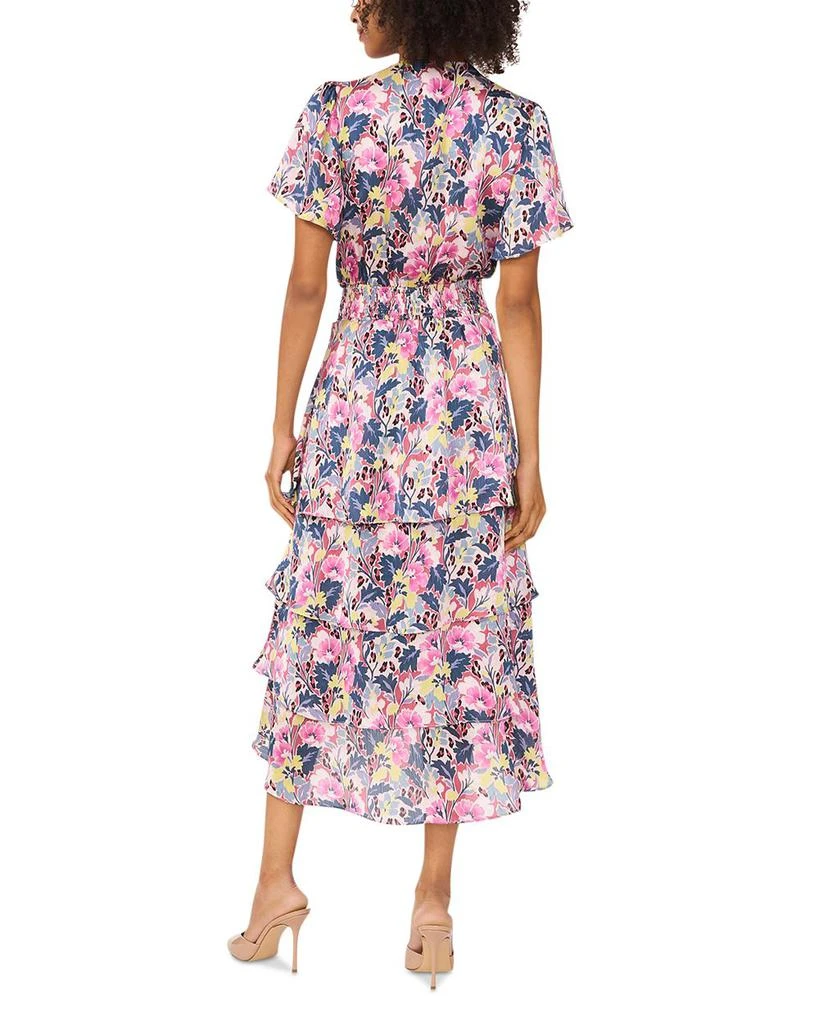 Vince Camuto Crossover Flutter Sleeve Tiered Dress 2