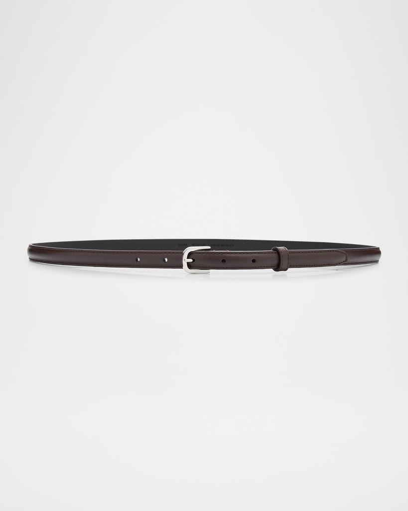 Totême Buckle Leather Skinny Belt