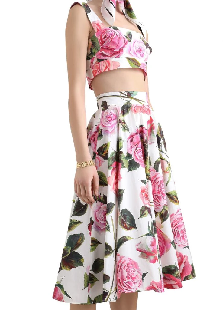 Dolce & Gabbana Rose-print cotton circle skirt 6