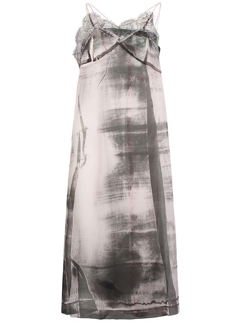 MAISON MARGIELA Silk Tulle Midi Dress
