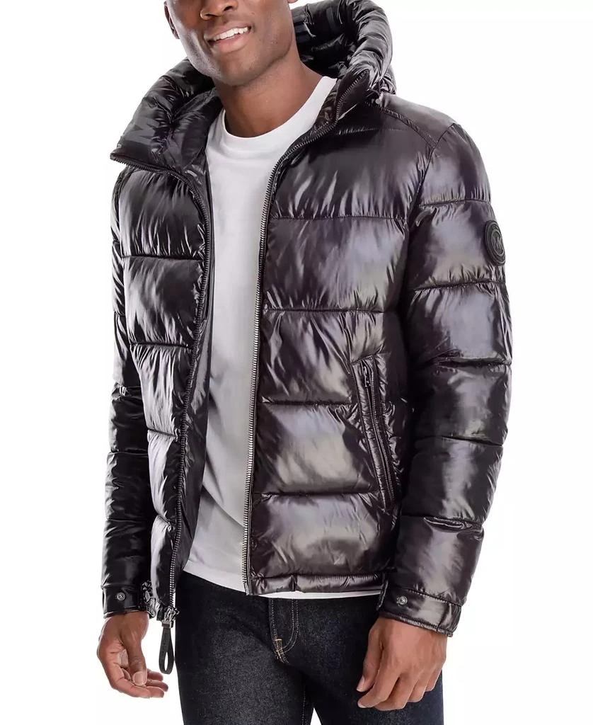 Michael Kors Men's Shiny Hooded Puffer Jacket, Created for Macy's 1