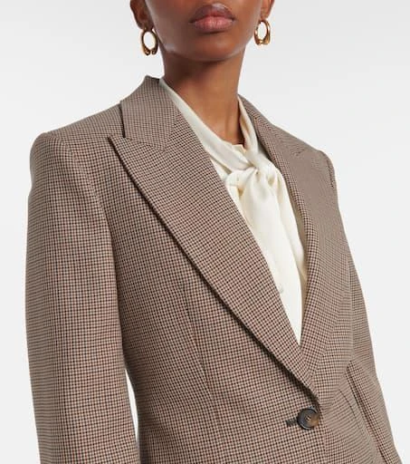 Stella McCartney Checked virgin wool blazer 4
