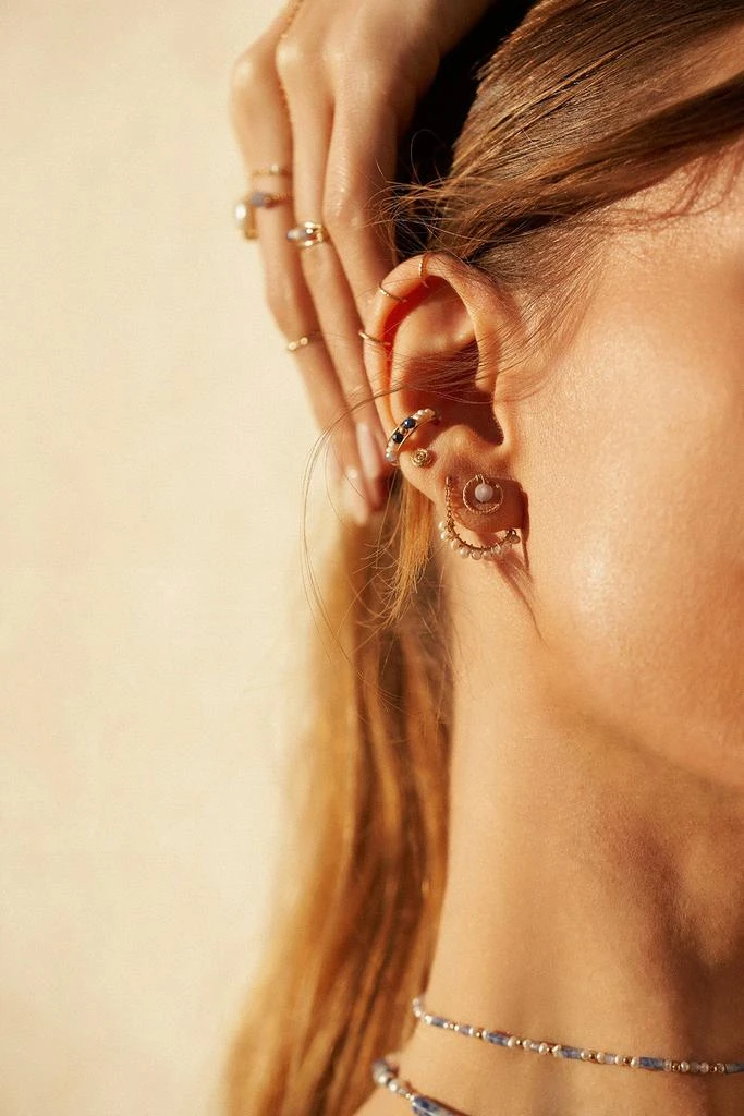 预计3周后发货 YAY Paris Faux Piercing Queen - Méditerranée - Or 3