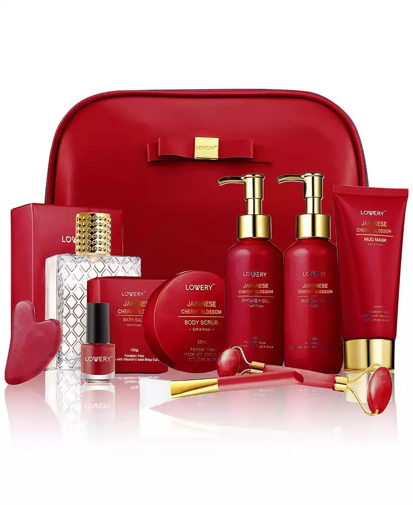 Lovery 11-Pc. Luxury Japanese Cherry Blossom Body Care Spa Gift Set