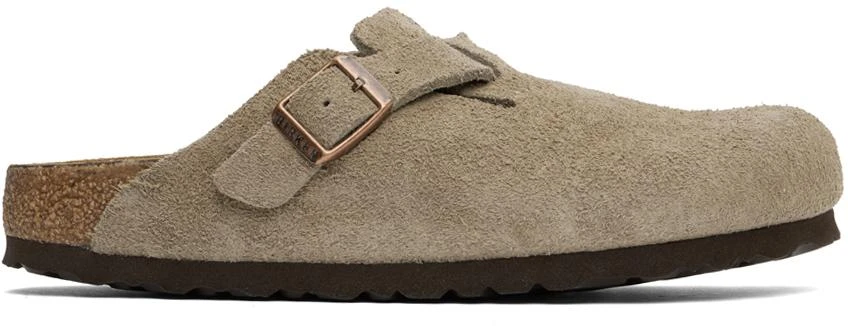 Birkenstock Taupe Boston Soft Footbed Narrow Loafers 1