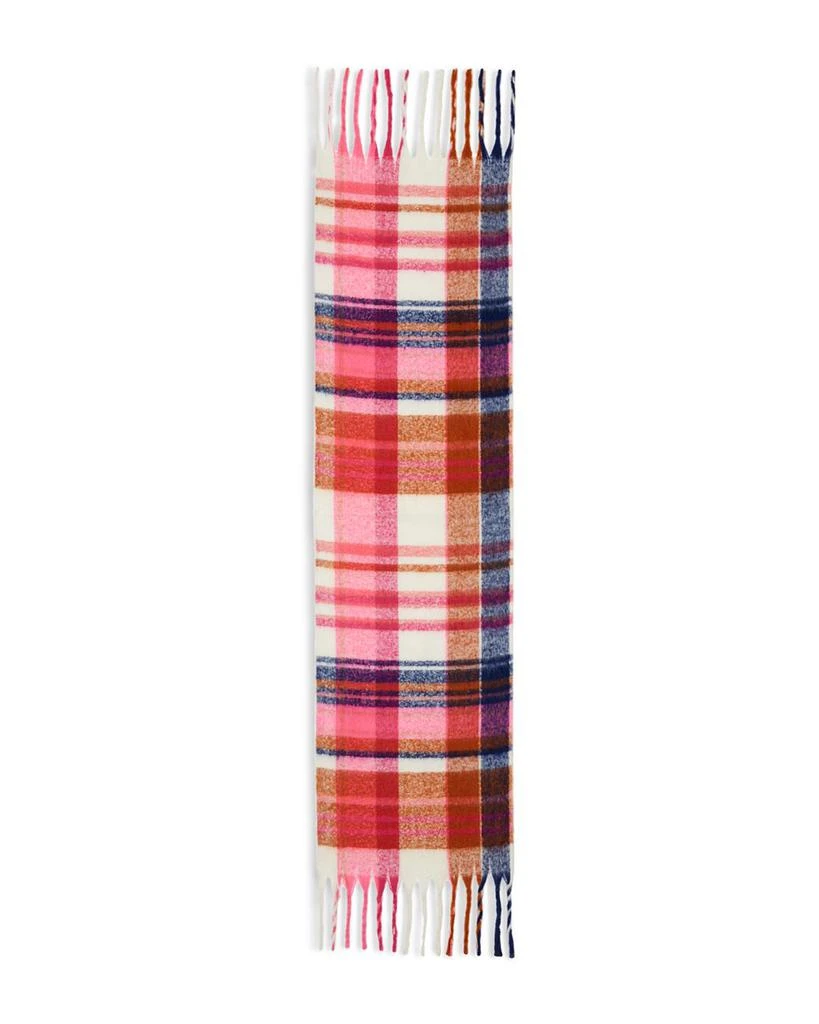 AQUA Lulla Madras Plaid Blanket Scarf 2