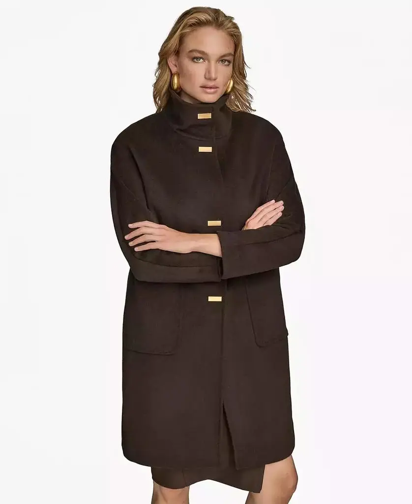 Donna Karan Women's Stand-Collar Single-Breasted Coat