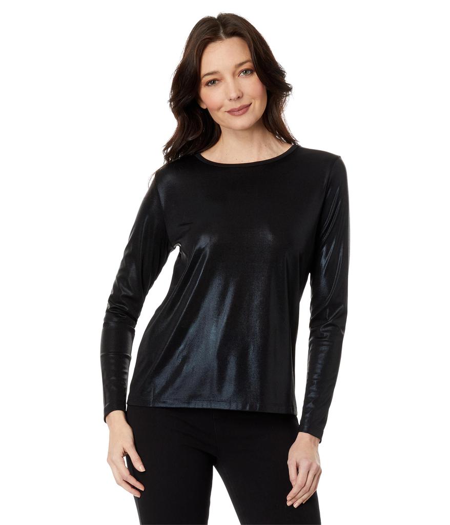 Elliott Lauren Glimmer Knit Long Sleeve Shimmer Top