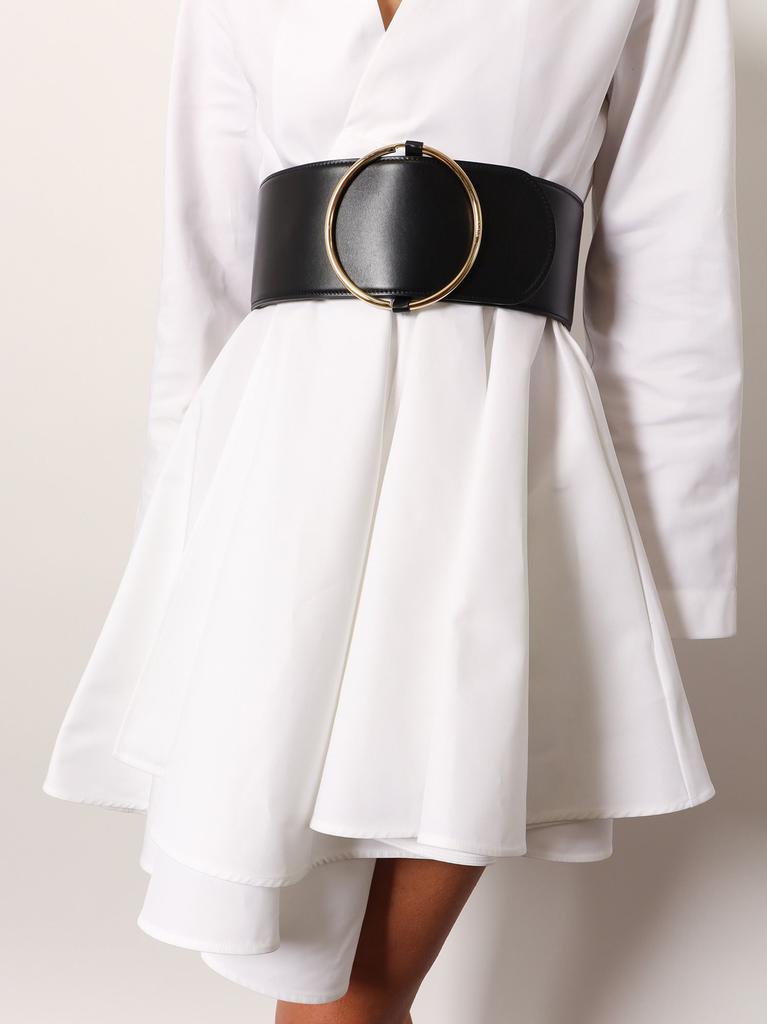 Alaia Leather belt with ring detail