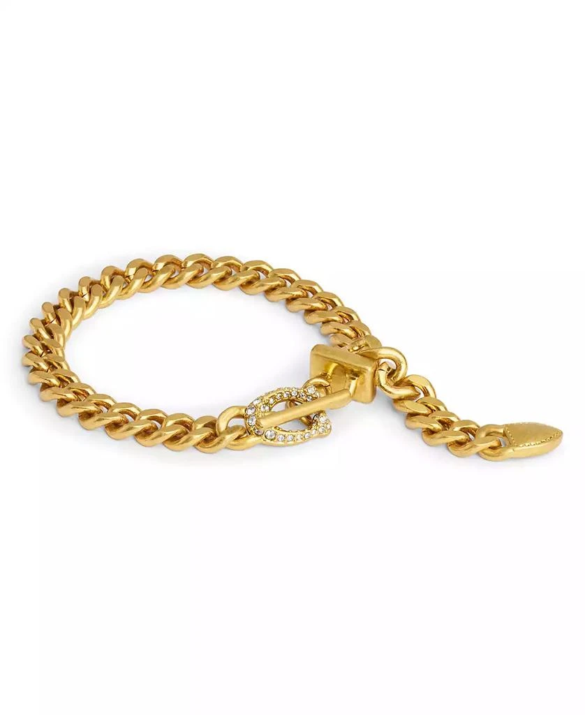 Coach Women's Faux Stone Signature C Buckle Curb Chain Bracelet 1