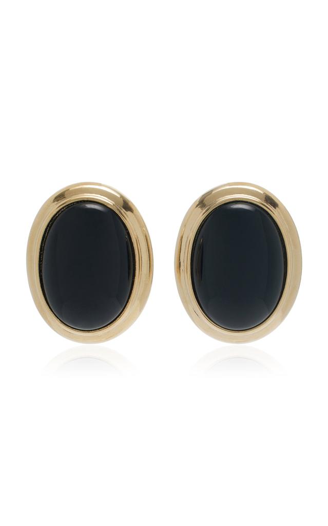 Ben-Amun Ben-Amun - Exclusive Gabrielle Silver-Tone Stone Earrings - Black - OS - Moda Operandi - Gifts For Her