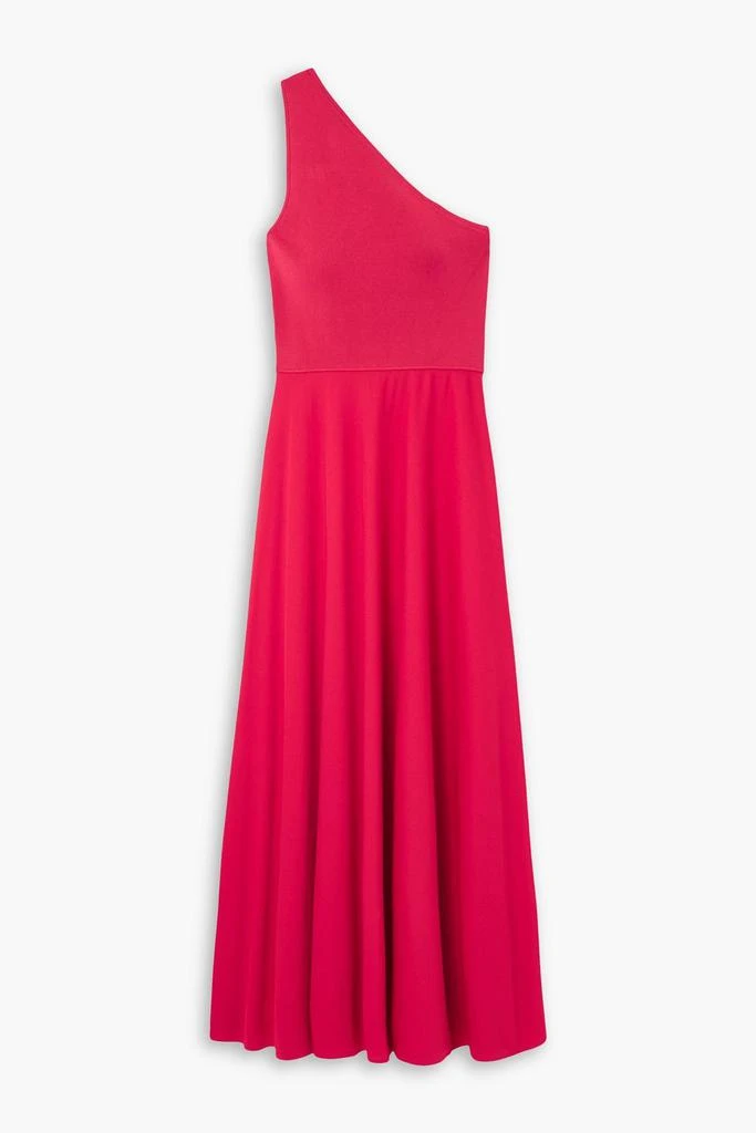 Ralph Lauren One-shoulder stretch-knit and crepe maxi dress 1