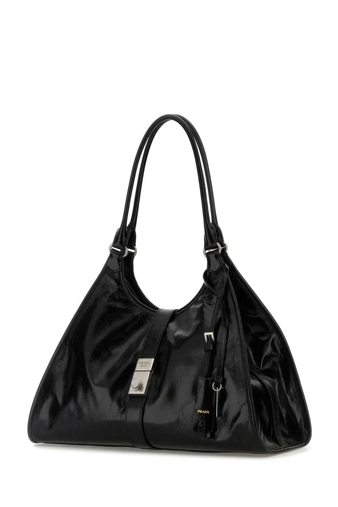 Prada BLACK LEATHER SHOULDER BAG 2