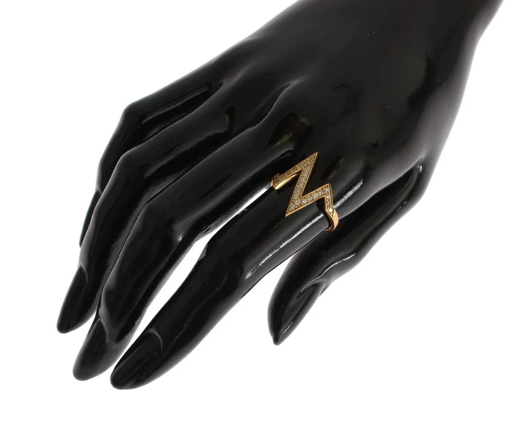 Nialaya Nialaya Gold 925 Silver s Clear CZ 18K Ring 8
