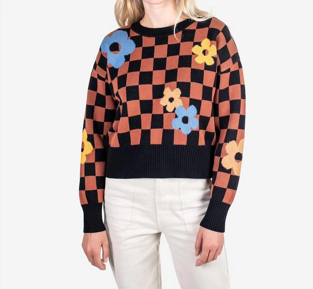 Jetty Crescent Sweater In Brown 1