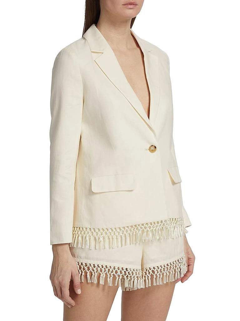 CAMI NYC Chitra Fringe-Trim Linen Jacket 4