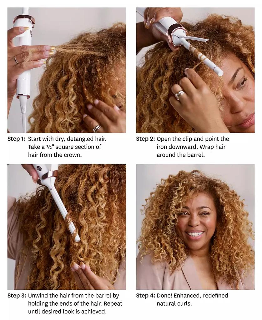 T3 SinglePass Curl ½” Professional Curling Iron Custom Blend Ceramic LongBarrel Curling and Wave Iron 3