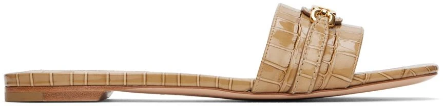 Tom Ford Beige Leather Slides 1