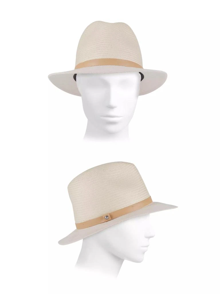Rag & Bone Floppy Brim Straw & Canvas Fedora 3