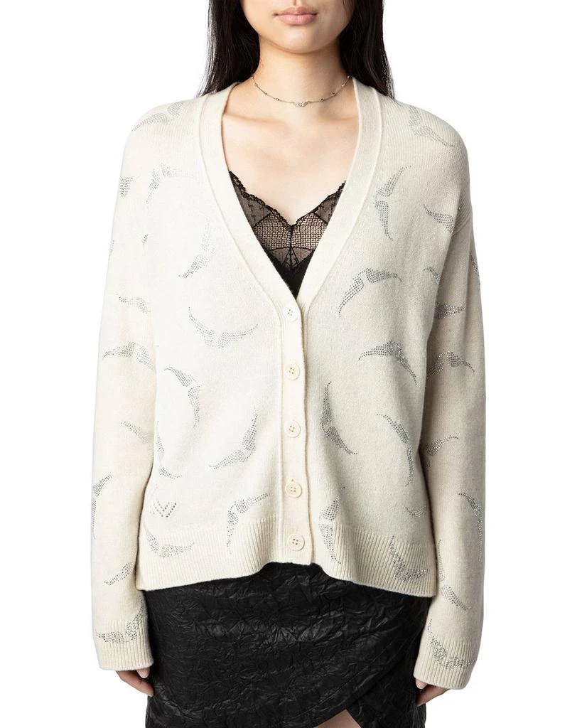 ZADIG 
VOLTAIRE Cashmere Diamante Wing Cardigan 1