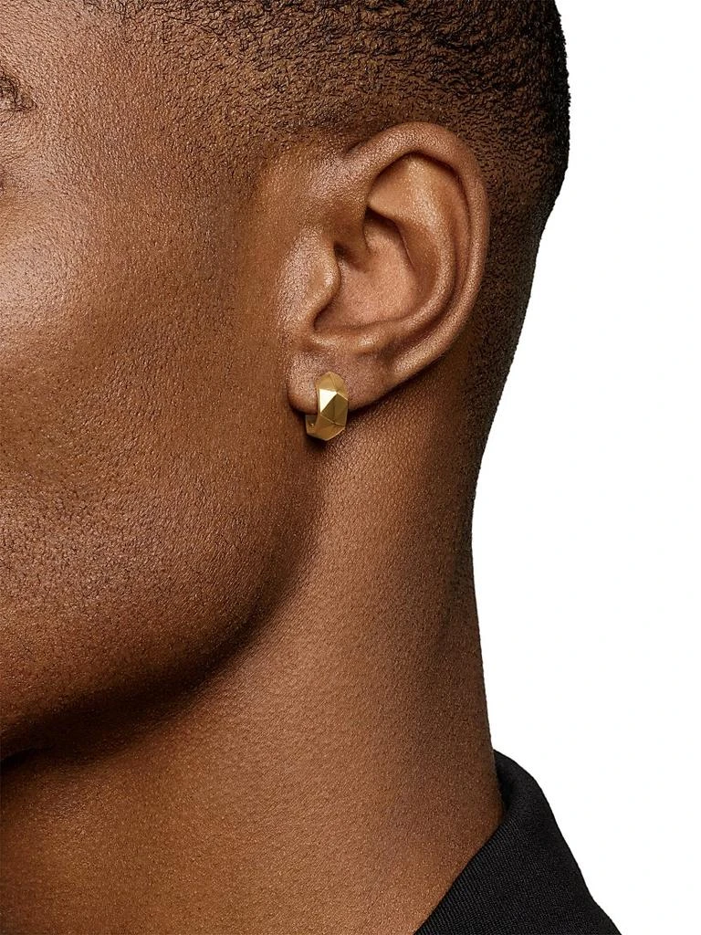 David Yurman Faceted Hoop Earrings in 18K Yellow Gold, 14.5MM 2