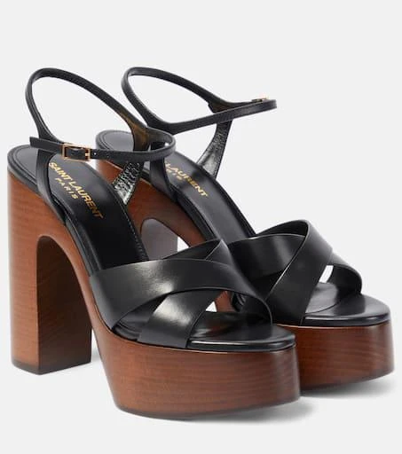 Yves Saint Laurent Bianca 85 leather platform sandals 1