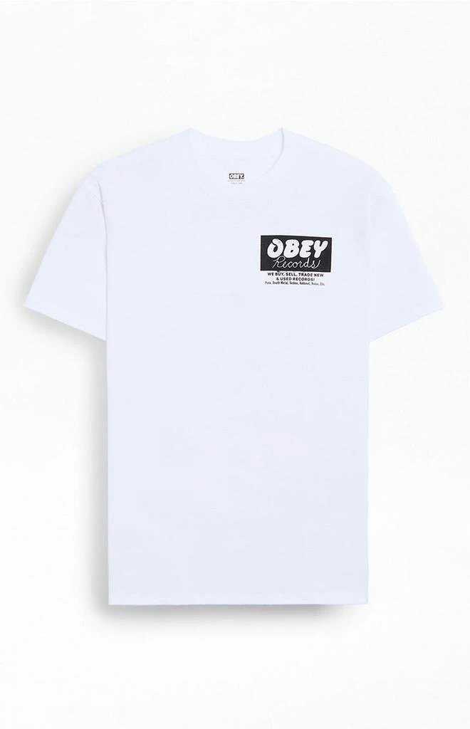 Obey Records Buy Sell Trade Heavyweight Boxy T-Shirt 2