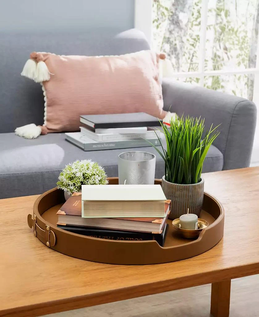 American Atelier Light Brown Round Tray 2