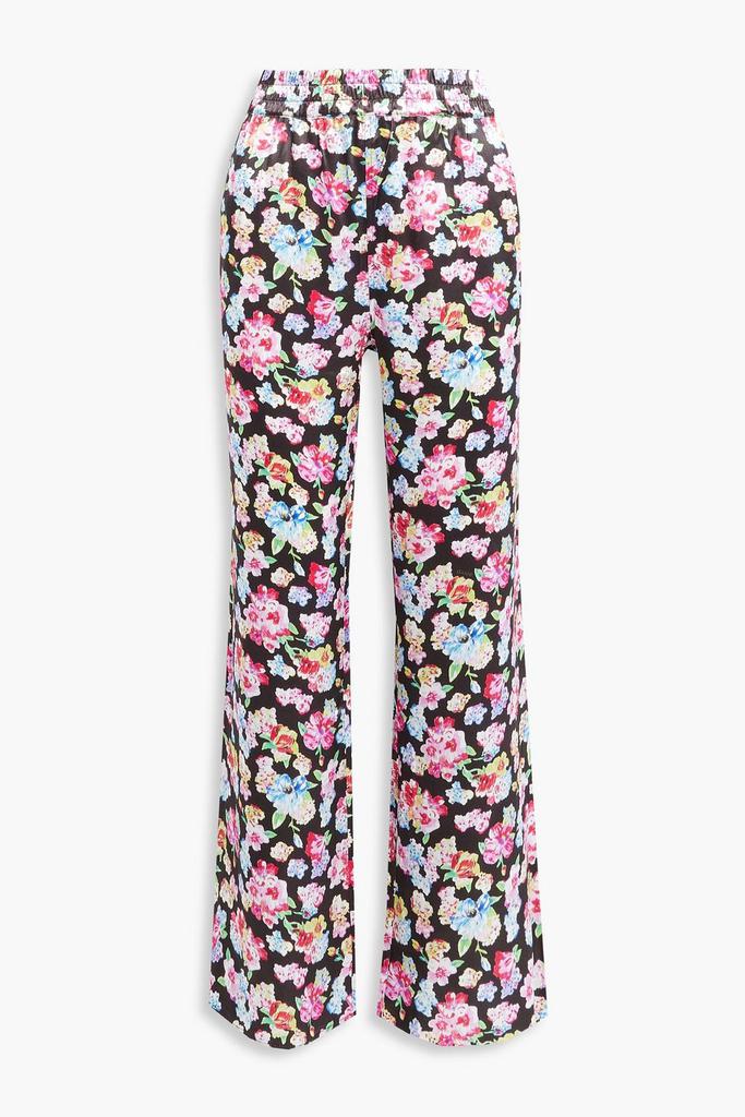 Ganni Floral-print satin pajama pants
