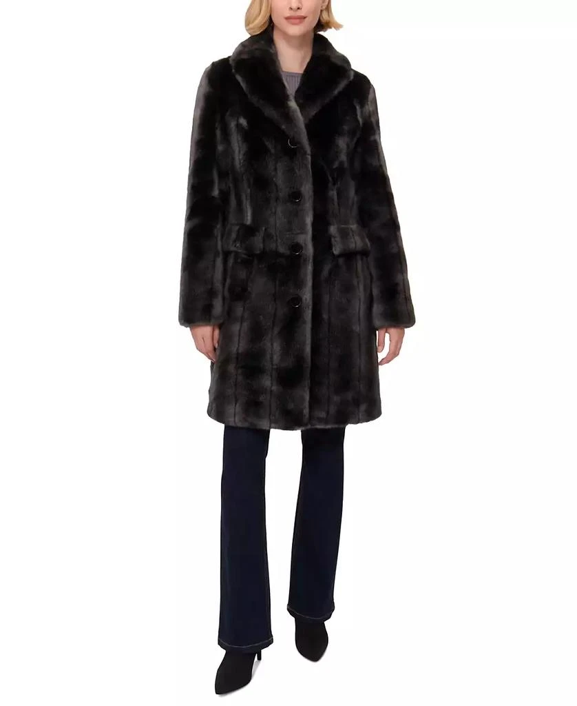 JONES NEW YORK Women's Faux-Fur Single-Breasted Blazer Coat 1