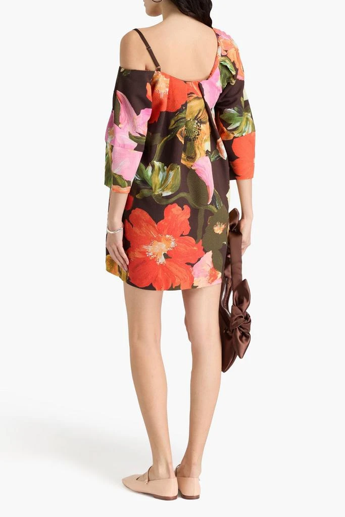 Stine Goya One-shoulder floral-print jacquard mini dress 3