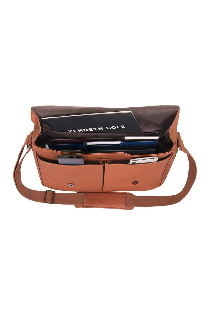 Kenneth Cole Colombian Leather Crossbody Laptop Case & Tablet Messenger Bag 5