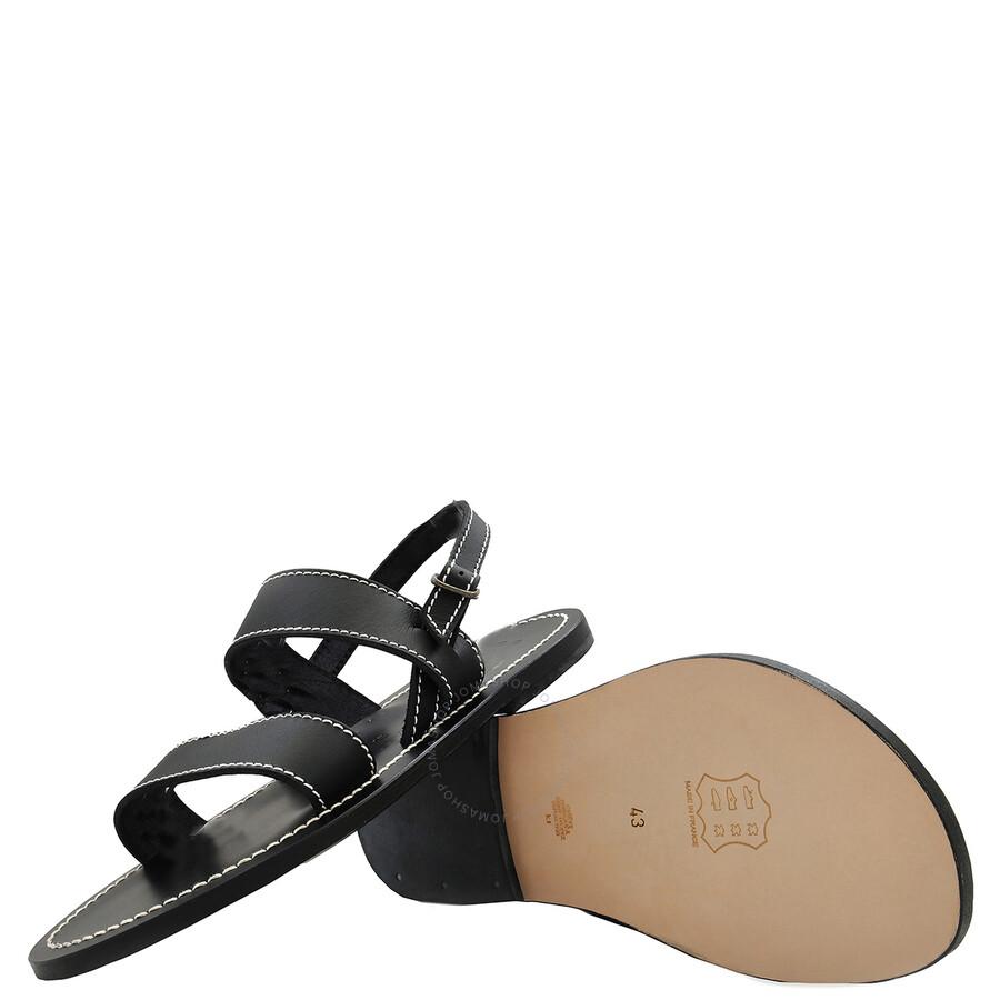 K. Jacques Barigoule Leather Flat Sandals