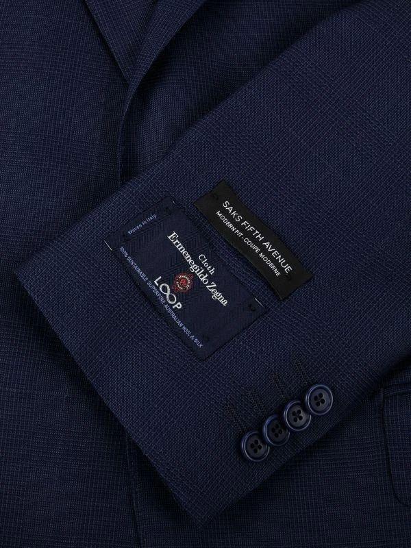 Saks Fifth Avenue Plaid Wool & Silk Modern-Fit Suit 3