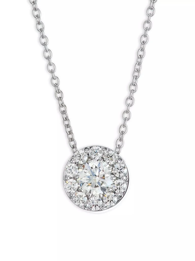 Hearts On Fire Fulfillment Round Diamond & White Gold Pendant 1