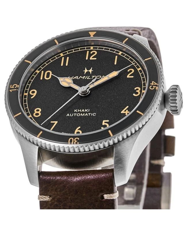 Hamilton Hamilton Khaki Aviation Pilot Pioneer Auto Black Dial Leather Strap Men's Watch H76205530 2