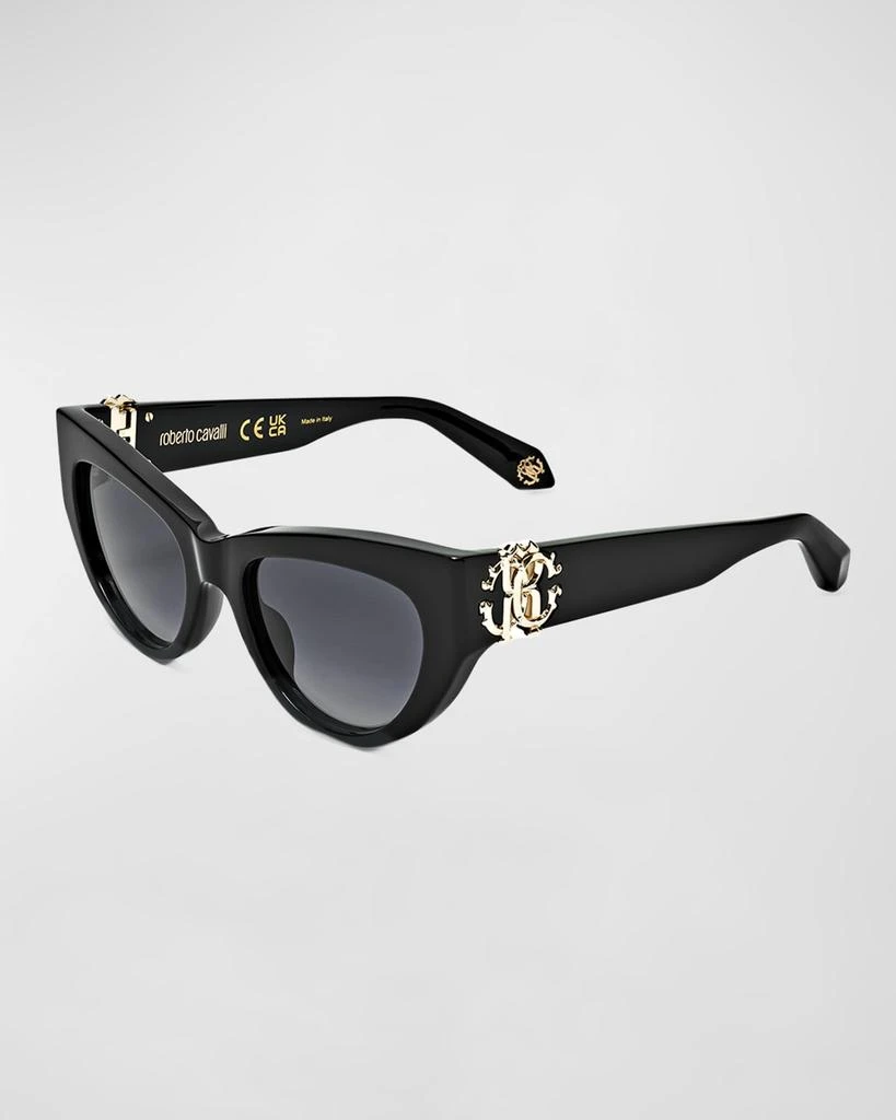 NEW ROBERTO CAVALLI SRC066 0981 Sunglasses Black / Grey Gradient Lens Women’s Shop Roberto Cavalli Square Frame Full Rim Sunglasses on  main image 4