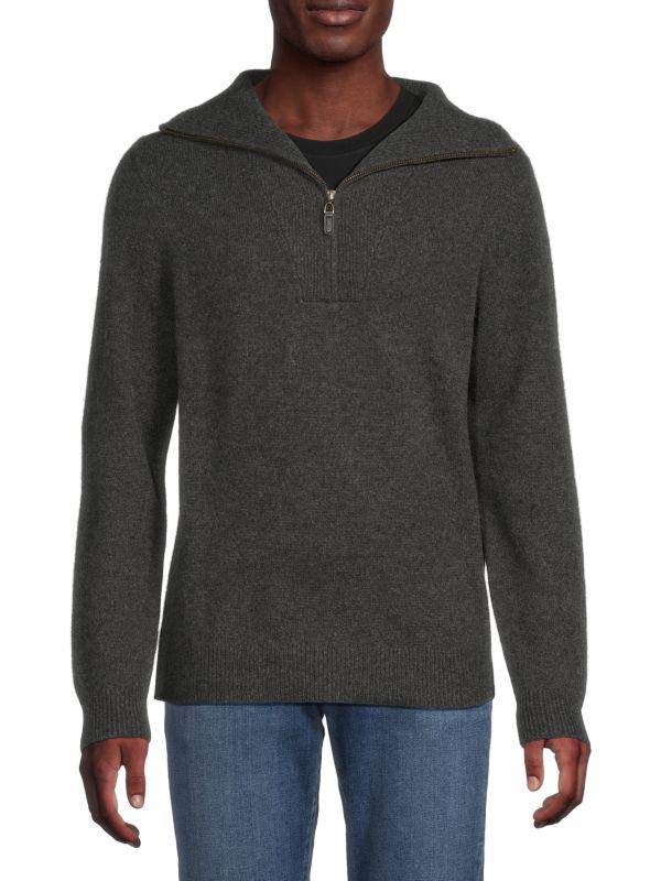 Magaschoni Cashmere Zip-Up Pullover