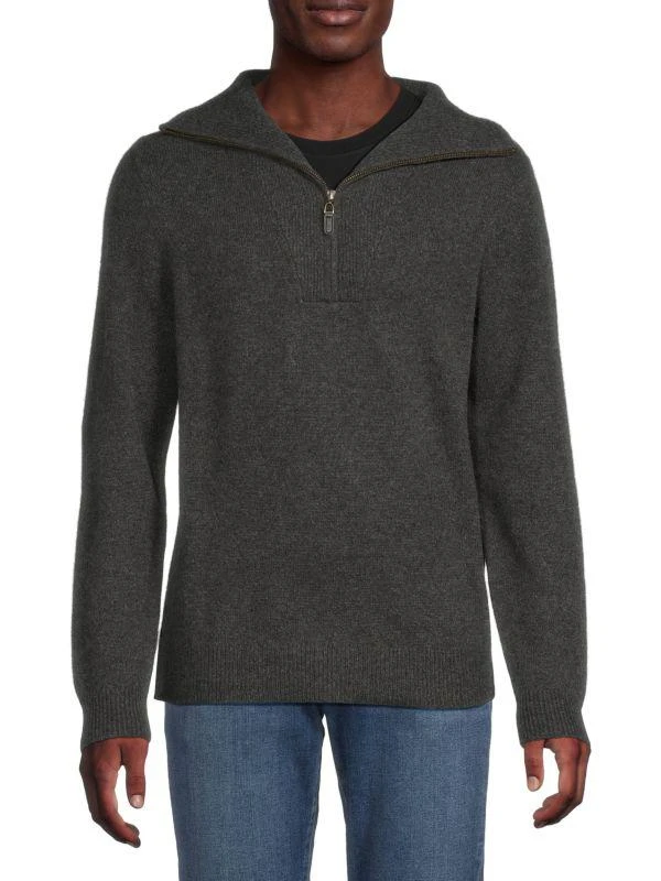 Magaschoni Cashmere Zip-Up Pullover 1